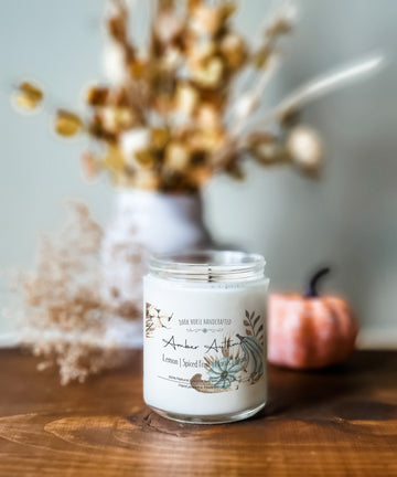 Amber autumn candle